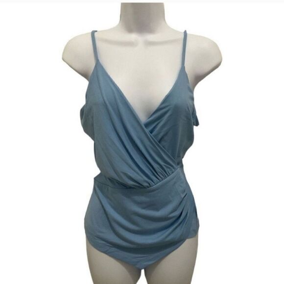 Susana Monaco Vista Blue Spaghetti Strap Tank Top size Meduim NWT - Picture 1 of 3